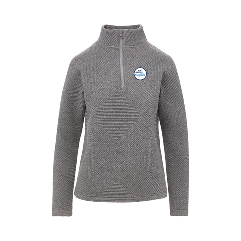 MV Sport Zig Zag Quilted 1/4 Zip  - Grey