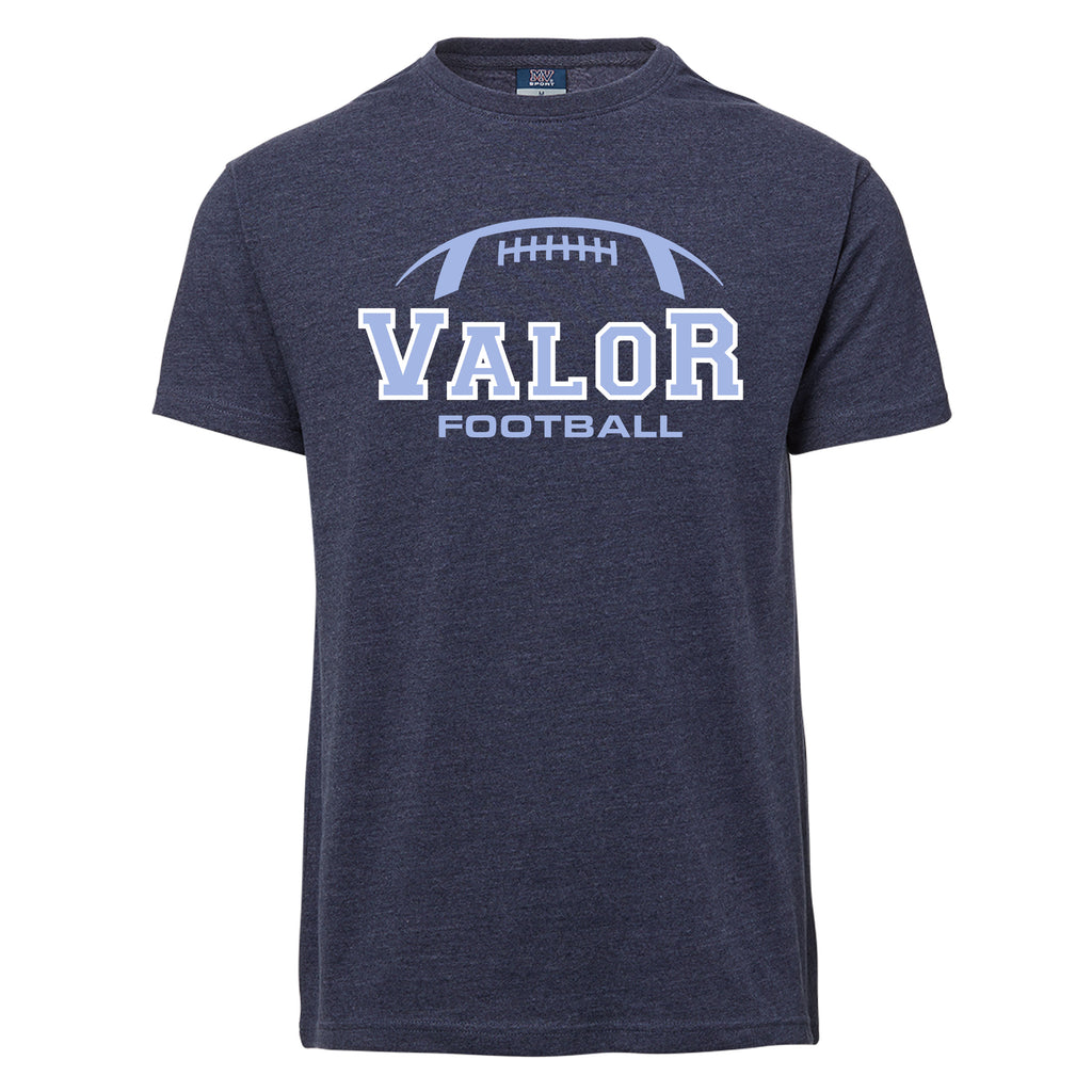 MV Sport Football  Tee - Charcoal Heather