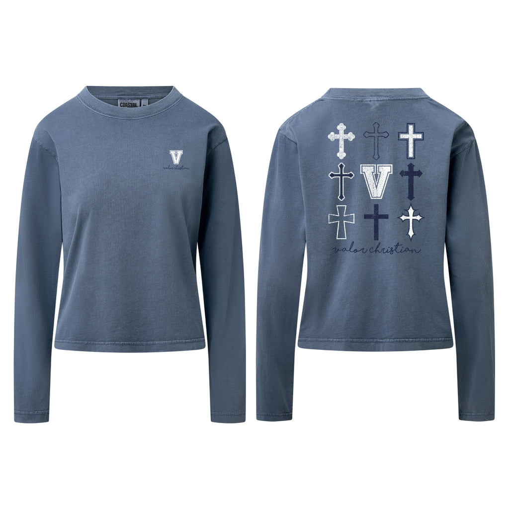 Women's Long Sleeve Valor Christian Cross Tee
