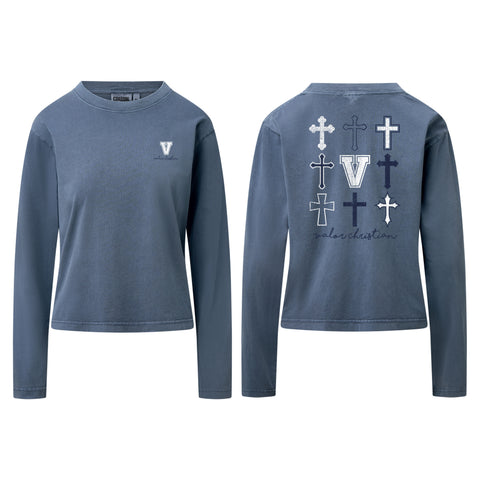 Women's Long Sleeve Valor Christian Cross Tee