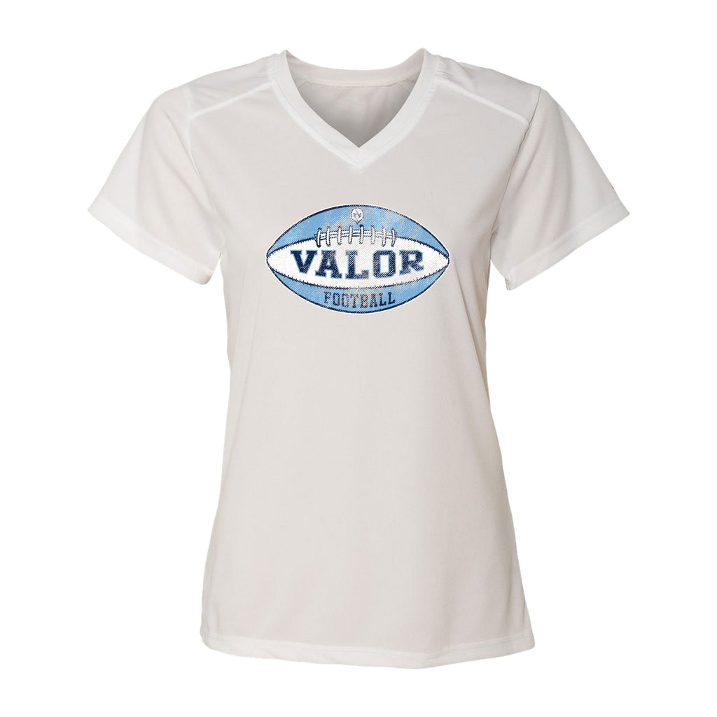 MV Sport Football V-Neck Tee - Vintage White