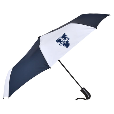 Classic Navy and White Folding Umbrella