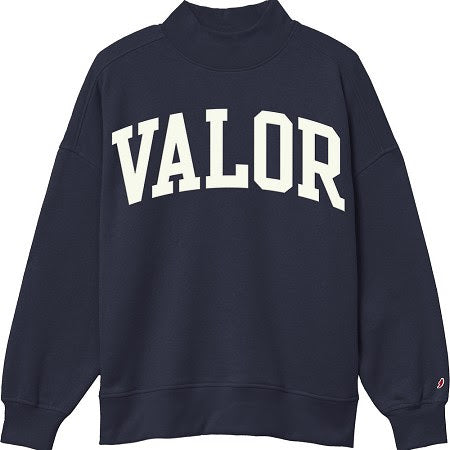 Diana Mock Neck Sweatshirt  by League - Navy