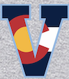 Colorado Flag "V" Inspired Vintage Fleece Full Zip - Grey