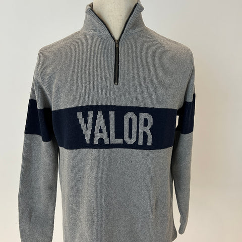 Town Pride Quarter Zip Sweater - Grey