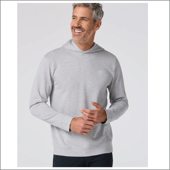 Mizzen & Main KPI Hoodie - Lt Grey Heather