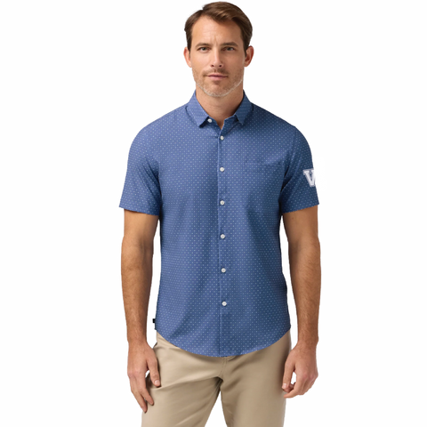 Mizzen & Main Leeward SS Dress Shirt - Coastal Fjord Medallion
