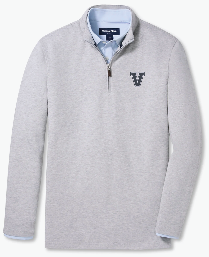Mizzen & Main Quarter Zip - Light Heather Grey