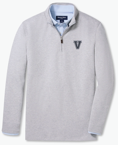 Mizzen & Main Quarter Zip - Light Heather Grey