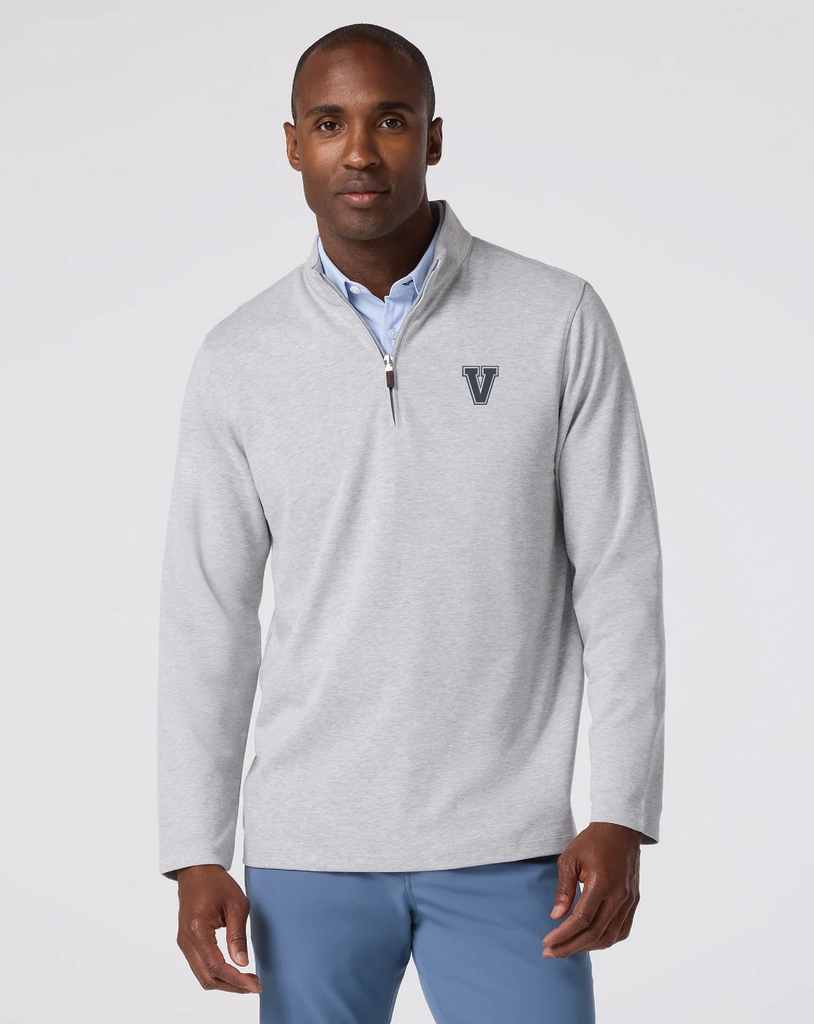 Mizzen & Main Quarter Zip - Light Heather Grey