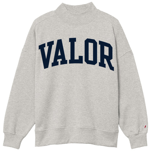 Diana Mock Neck Sweatshirt  by League - Heather Grey