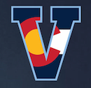 Colorado Flag Inspired "V" Long Sleeve Tee - Navy