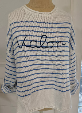 Chloe Striped "Valor" Sweater by Pink Pineapple