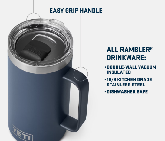 YETI Rambler 24 oz Mug - White