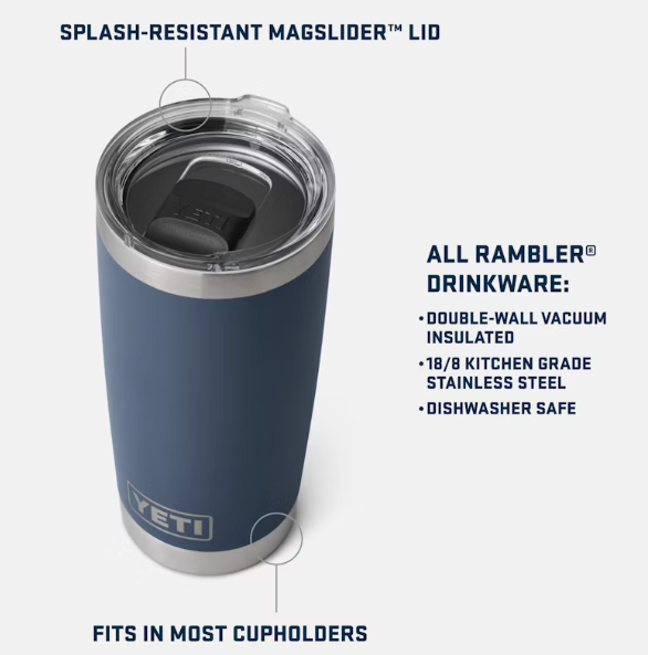 YETI Rambler 20 oz Tumbler - White