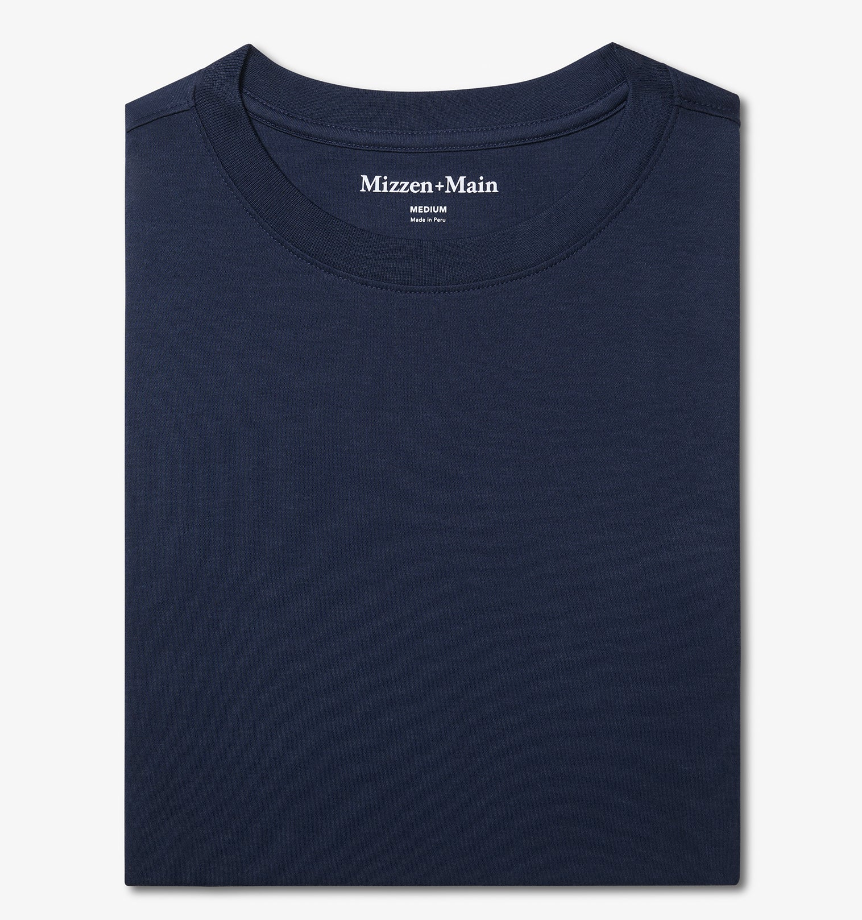 Mizzen & Main Palmer SS Tee Shirt - Navy