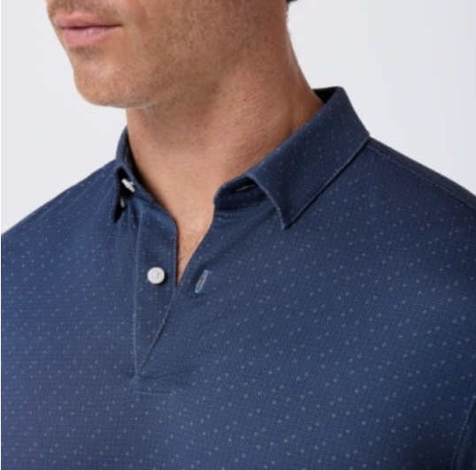 Mizzen & Main - Halyard Polo Shirt - Coastal Wave Meadow