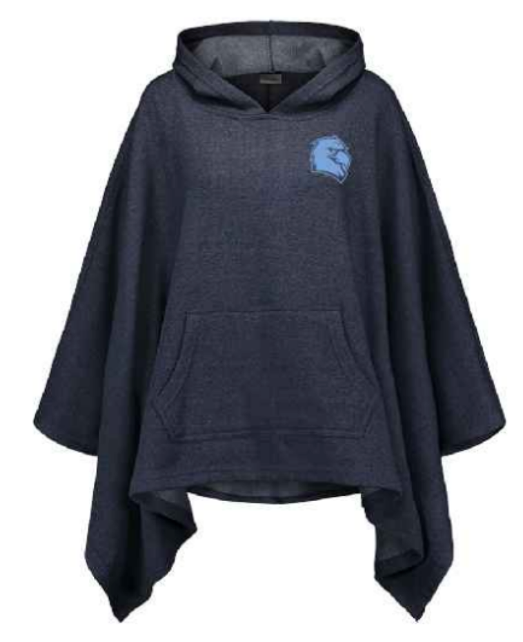 Hoodie Sweatshirt Poncho MV - Navy