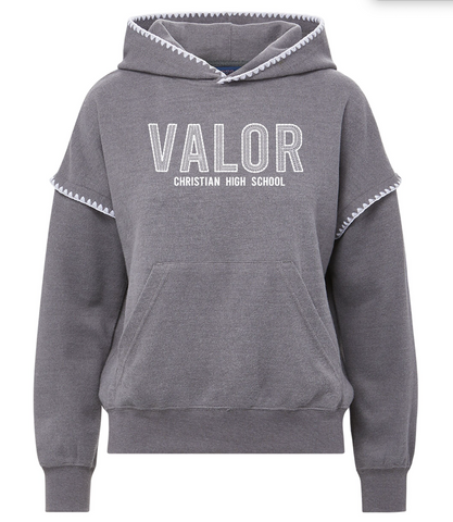 *SALE* MV Sport Crocheted Accent Hoodie - Grey