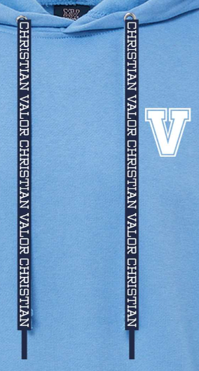 V Hoodie with VCHS Laces - Columbia Blue