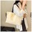 Canvas Tote bag with Embroidered V Logo