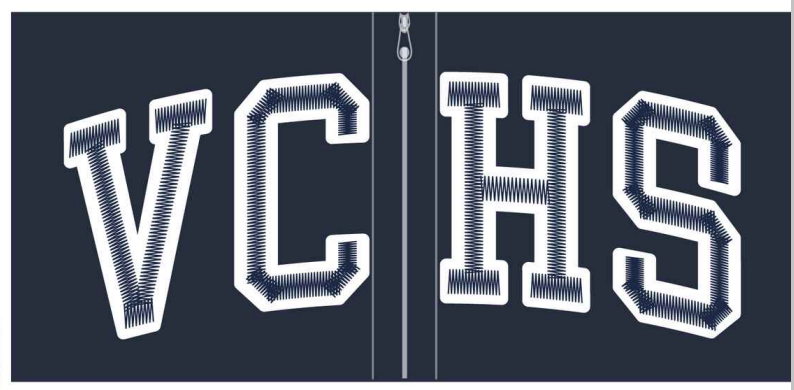VCHS Vintage Applique Full Zip Hoodie