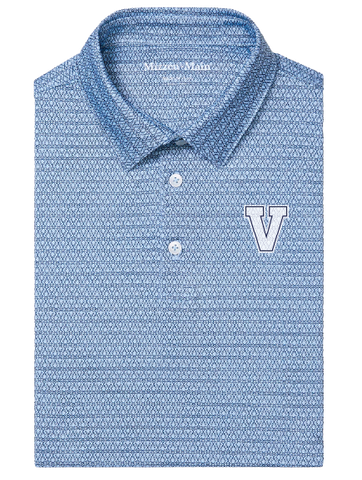 Mizzen & Main Versa SS Polo - Cloud Blue Club Crest