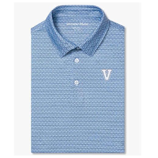Mizzen & Main Versa SS Polo - Cloud Blue Club Crest
