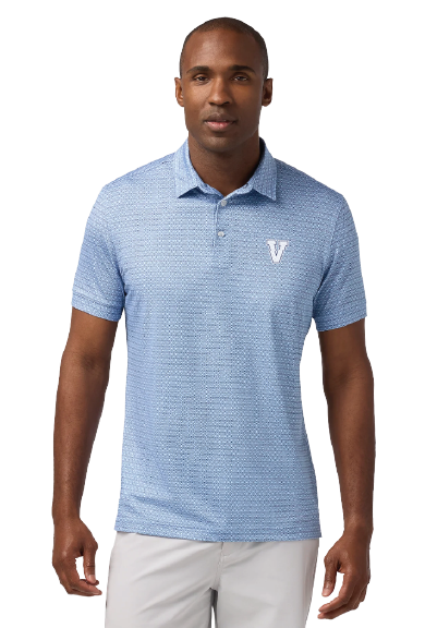 Mizzen & Main Versa SS Polo - Cloud Blue Club Crest
