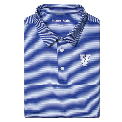 Mizzen & Main Versa SS Polo - Cobalt Balance Stripe