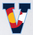 Colorado Flag Inspired "V" Long Sleeve Tee - White