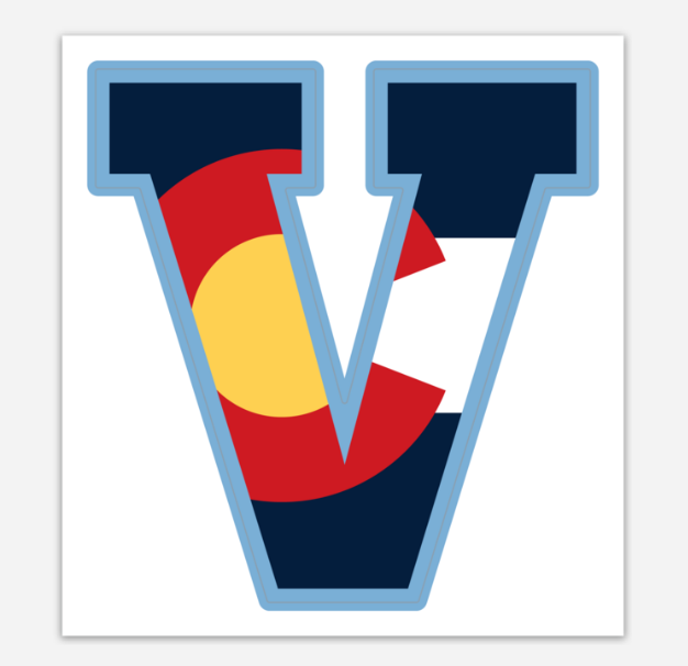 Colorado V Flag Decal - Small 3"